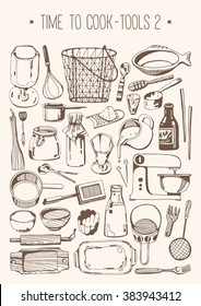 Hand drawn set - Time to cook - Tools 2