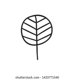 Hand drawn set of trees. Eco background. Abstract  doodle drawing woods. Vector art illustration plants