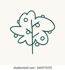 Hand drawn set of trees. Eco background. Abstract  doodle drawing woods. Vector art illustration plants