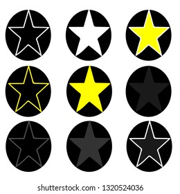 Hand Drawn Set Vector Stars / Illustration