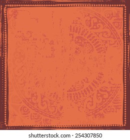 Hand drawn   shabby   ethnic  backdrop. All objects are conveniently grouped  and are easily editable.