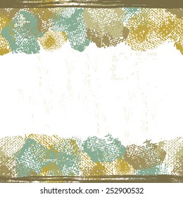 Hand drawn  shabby seamless border in green  tones. All objects are conveniently grouped  and are easily editable.