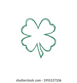 Hand Drawn Shamrock Icon On White Stock Vector (Royalty Free ...