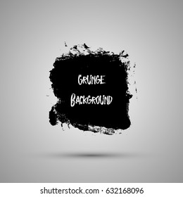 Hand drawn shape. Label, logo design element. Brush abstract wave. Vector illustration.