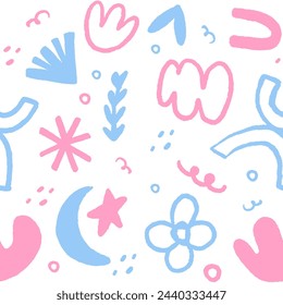 Hand Drawn Shape Seamless Pattern