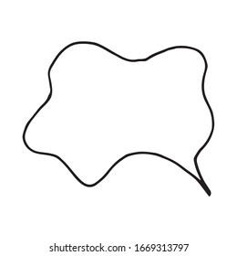 Hand drawn shapes of speech bubble. Hand drawn cartoon doodle vector illustration on white background.