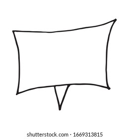 Hand drawn shapes of speech bubble. Hand drawn cartoon doodle vector illustration on white background.
