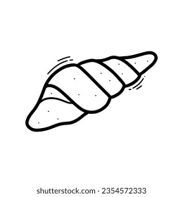 Handgezeichnete Shell-Illustration. Doodle-Vektorgrafik. Einzeln auf weißem Hintergrund - EPS10 Vektorgrafik