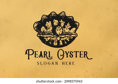 hand drawn Shellfish, oysters seafood logo design inspiration Isolated On white Backgrounds