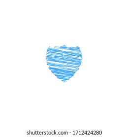 Dibujo de la línea de la pantalla dibujada a mano. garabatos de diseño de icono del logotipo del escudo. Ilustración de boceto de lápiz o boquilla.