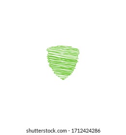 Handgezeichnete Schildlinienskizze. Schreibe Doodle des Schildes Logo Symbol Design. Stift- oder Stift-Skizze Schild.