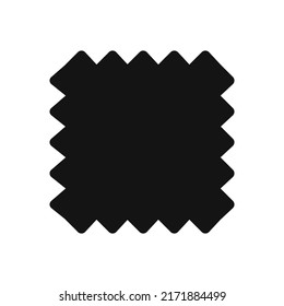 Sillouette de tela dibujada a mano para sastres, alcantarillas aisladas en bg blanco