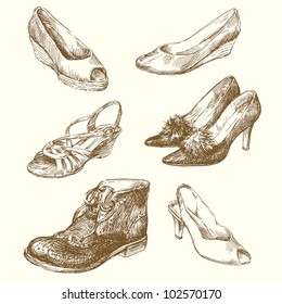 hand drawn shoes