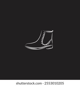 Hand drawn shoes flat vector design