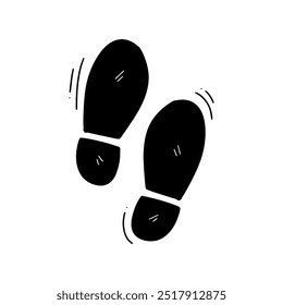 Sapatos desenhados à mão imprimem a ilustração. Vetor Doodle. Isolado no plano de fundo branco - EPS 10 Vetor