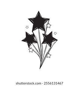 Hand Drawn Shooting Star Illustration - 04