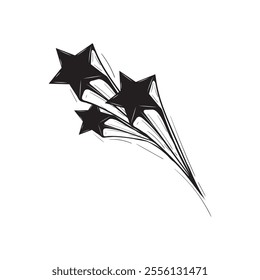Hand Drawn Shooting Star Illustration - 11