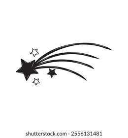 Hand Drawn Shooting Star Illustration - 02