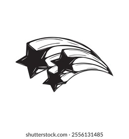 Hand Drawn Shooting Star Illustration - 06