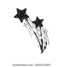 Hand Drawn Shooting Star Illustration - 16