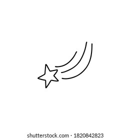 Estrella de tiro a mano aislada en fondo blanco. Ilustración de material vectorial. Concepto celestial.