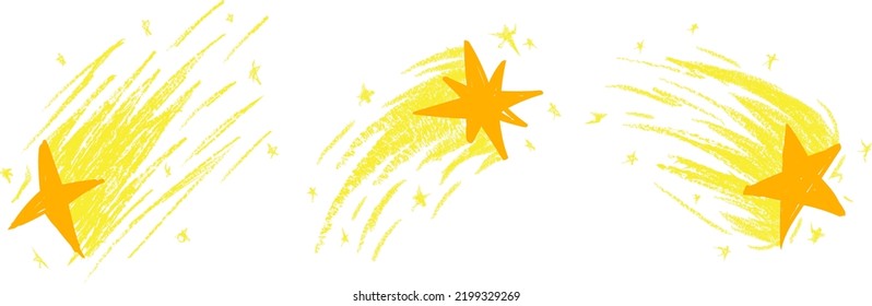 Estrella de disparo de mano - Juego de iluminación de vectores