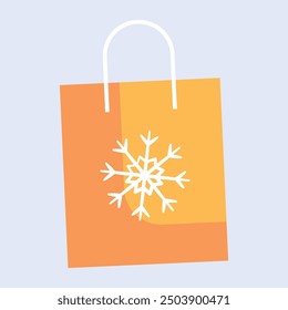 Hand drawn shopping bag on white background.