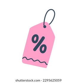 hand drawn shopping with discount