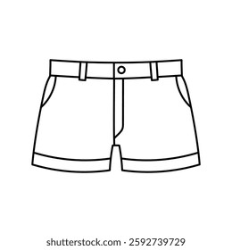 hand drawn shorts outline illustration