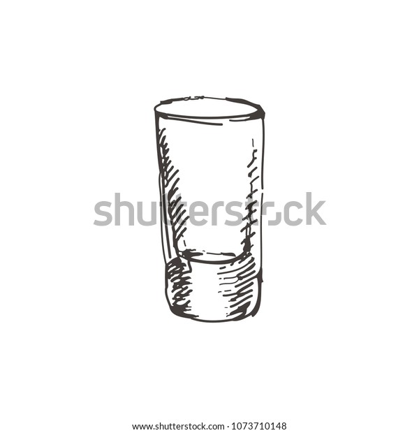 Hand Drawn Shot Glass Sketch Vector Stock Vector (Royalty Free ...