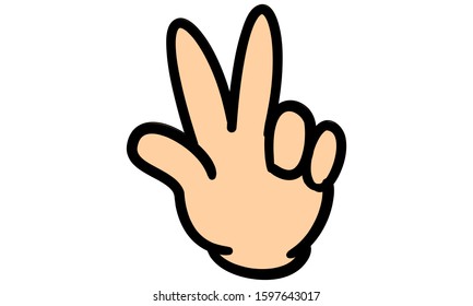 Hand drawn hand sign - 3