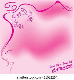 Hand drawn sign of the zodiac cancer