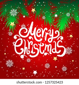 Hand drawn signs lettering 2019 for Merry Christmas greetings cards,banners.Vector illustration