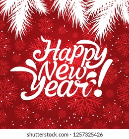 Hand drawn signs lettering 2019 for Happy New Year greetings cards,banners.Vector illustration