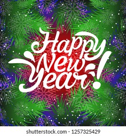 Hand drawn signs lettering 2019 for Happy New Year greetings cards,banners.Vector illustration