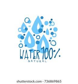 Hand Drawn Signs Of Pure Water Drops For Logo