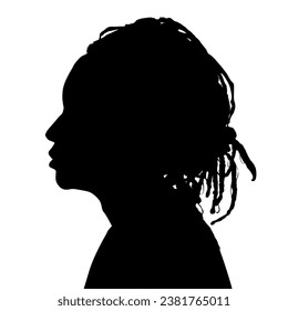 Hand drawn Silhouette african uganda woman with eps file