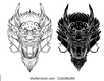 Set Different Japanese Native Masks Vector Stock Vector (Royalty Free ...