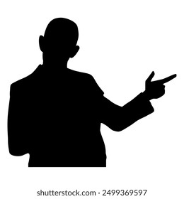 Hand drawn silhouette of a hand pointing up on a transparent background. Perfect for backgrounds, wallpapers, stickers
