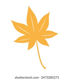 Hand drawn silhouette vector illustration of maple leaves