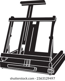 hand drawn silhouette of wooden flipchart, Wooden easel template of a colored table and white paper,Blank canvas on a painting easel,white drawing paper
