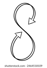 Hand drawn simple Arrow marker icon isolated on transparent background. vector illustration