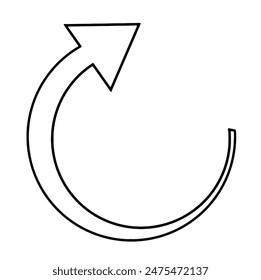 Hand drawn simple Arrow marker icon isolated on transparent background. vector illustration