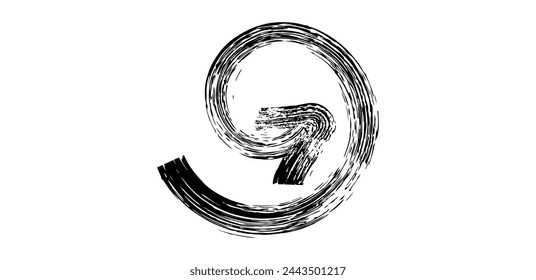 Handgezeichneter einfacher Pfeil, gezeichnet mit Wachskreide, Kreide oder Holzkohle. Unregelmäßige trockene Textur zur Unterstreichung. Bleistift gezeichnete Linien, durchgestrichen, Grungy Vektor isoliert auf weiß