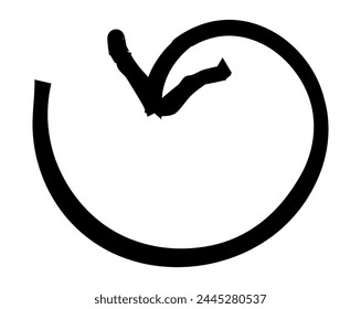 Hand drawn simple arrow drawn with wax crayon, chalk or charcoal. Uneven dry texture for underlining highlighting. Pencil drawn lines, strikethrough, grungy vector isolated on white.