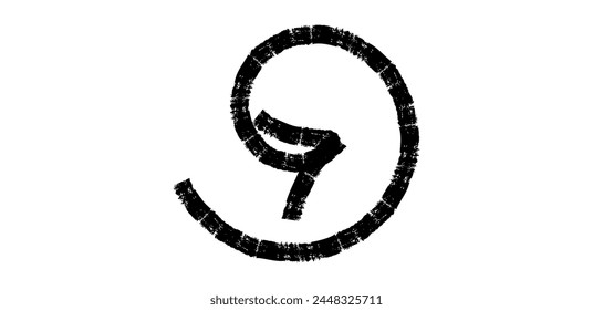 Hand drawn simple arrow drawn with wax crayon, chalk or charcoal. Uneven dry texture for underlining highlighting. Pencil drawn lines, strikethrough, grungy vector isolated on white