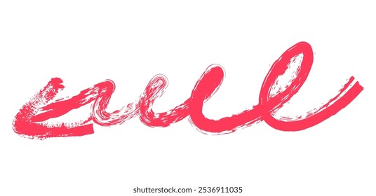 Flecha simple dibujada a mano dibujada con crayón de cera, tiza o carbón. Textura seca desigual para subrayar y resaltar. Líneas dibujadas a lápiz, tachadas, Vector sucio aislado en blanco.