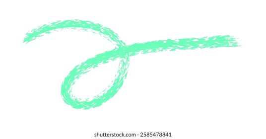 Hand drawn simple arrow drawn with wax crayon, chalk or charcoal. Uneven dry texture for underlining highlighting. Pencil drawn lines, strikethrough, grungy vector isolated on white.