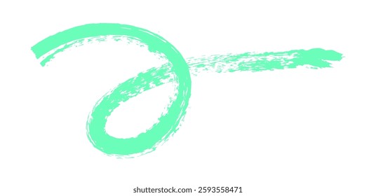 Hand drawn simple arrow drawn with wax crayon, chalk or charcoal. Uneven dry texture for underlining highlighting. Pencil drawn lines, strikethrough, grungy vector isolated on white.