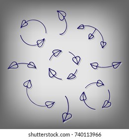 Hand drawn simple arrows set